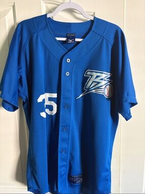 Mizuno Blue Team Baseball Jersey with #5